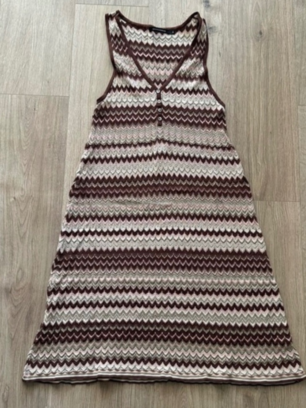 Monoprix Autre Ton chevron print dress
